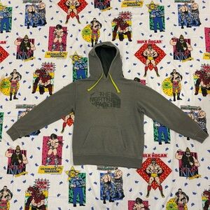 The North Face Men's Medium Hoodie with Green Logo Drawstring Pocket M/L